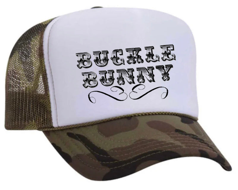 Load image into Gallery viewer, Buckle Bunny Trucker Hat