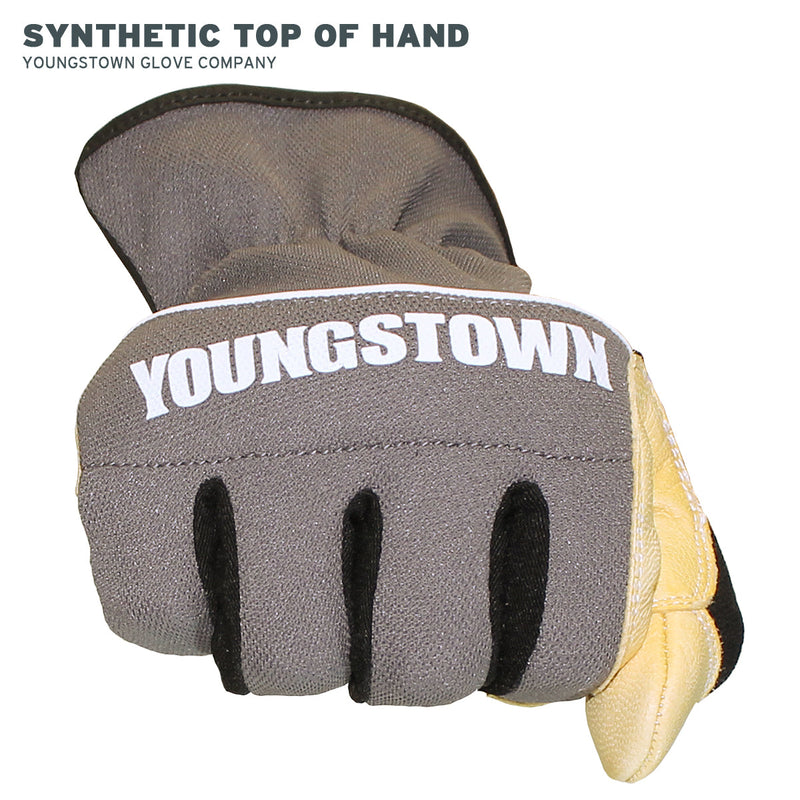 Load image into Gallery viewer, 12-3180-70 Youngstown Hybrid Plus Glove - Synthetic Top of Hand