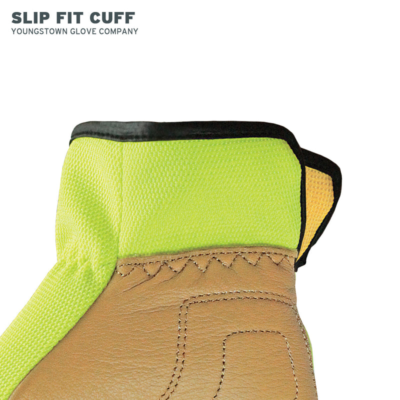 Load image into Gallery viewer, 12-3190-10 Youngstown Cut Resistant Safety Lime Hybrid Glove - Slip-fit Cuff
