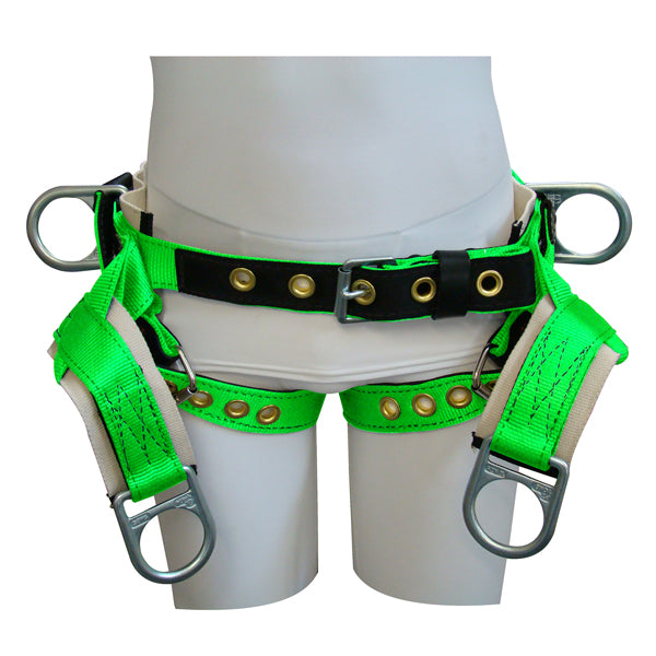 Load image into Gallery viewer, Fixed 4 D-Ring Single Cotton Back Saddle (Tongue Buckle Leg straps) - 1383