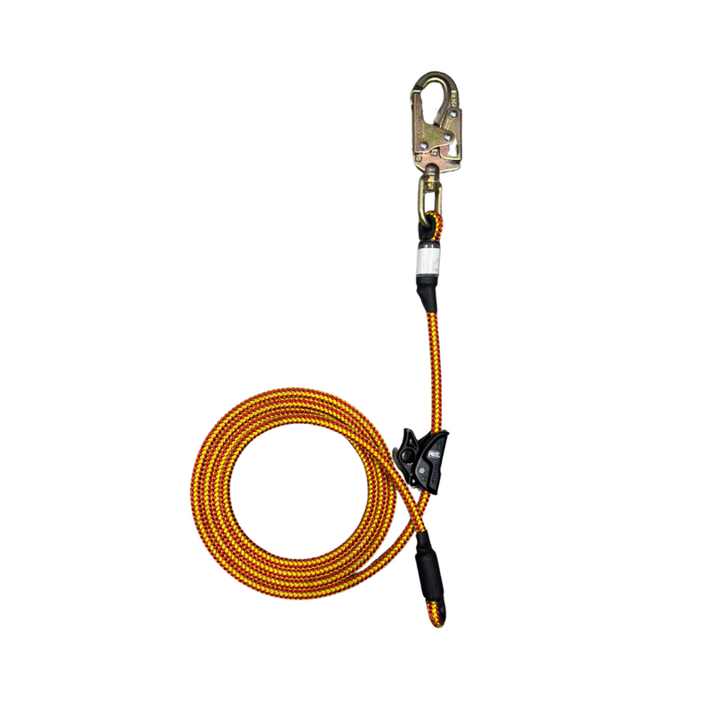 Load image into Gallery viewer, Arbo Space Iron Braid Wire Core Lanyard w/ Petzl Micrograb