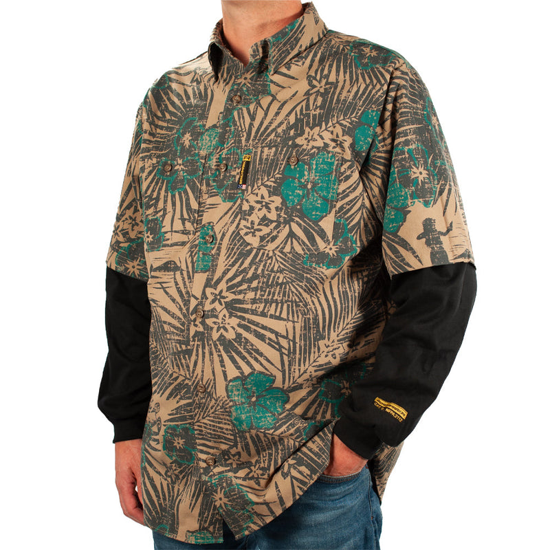 Load image into Gallery viewer, Tropic Camo Beige FR Hawaiian Shirt