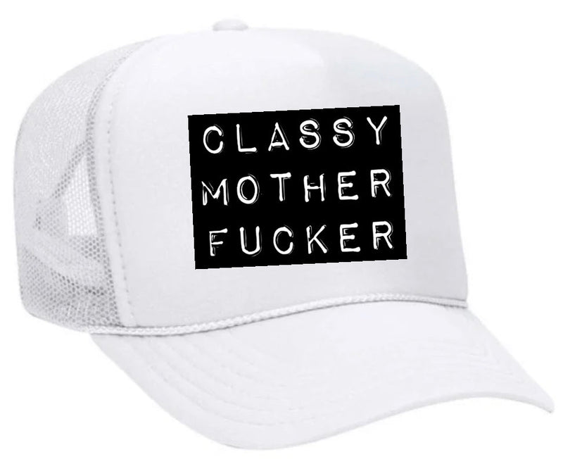 Load image into Gallery viewer, Classy Mother Fucker Block Trucker Hat