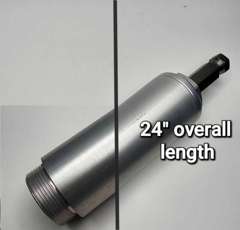 Load image into Gallery viewer, AL24 24 inch aluminum tube with end cap