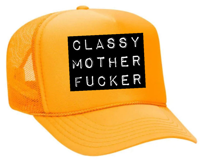 Load image into Gallery viewer, Classy Mother Fucker Block Trucker Hat