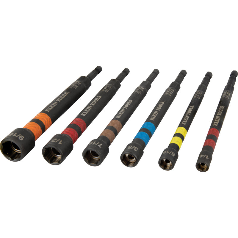 Load image into Gallery viewer, Hollow Magnetic Color-Coded Ratcheting Power Nut Drivers, 6-Piece