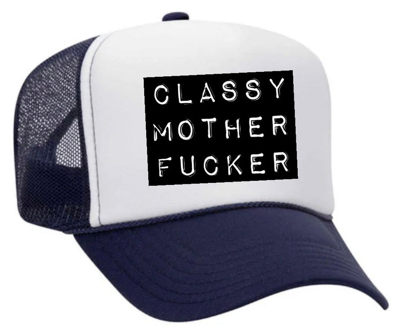 Load image into Gallery viewer, Classy Mother Fucker Block Trucker Hat