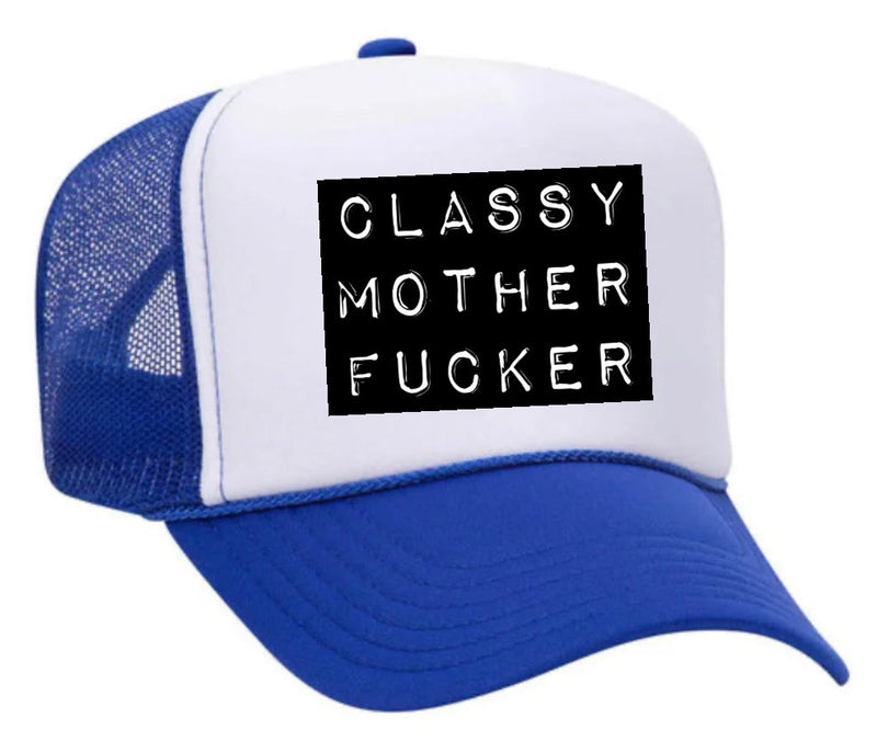 Load image into Gallery viewer, Classy Mother Fucker Block Trucker Hat