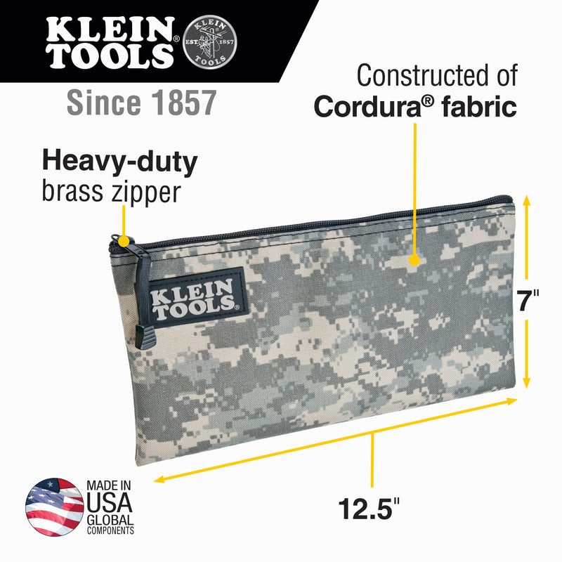 Load image into Gallery viewer, Zipper Bag, Camouflage Cordura Nylon Tool Pouch, 12-1/2-Inch