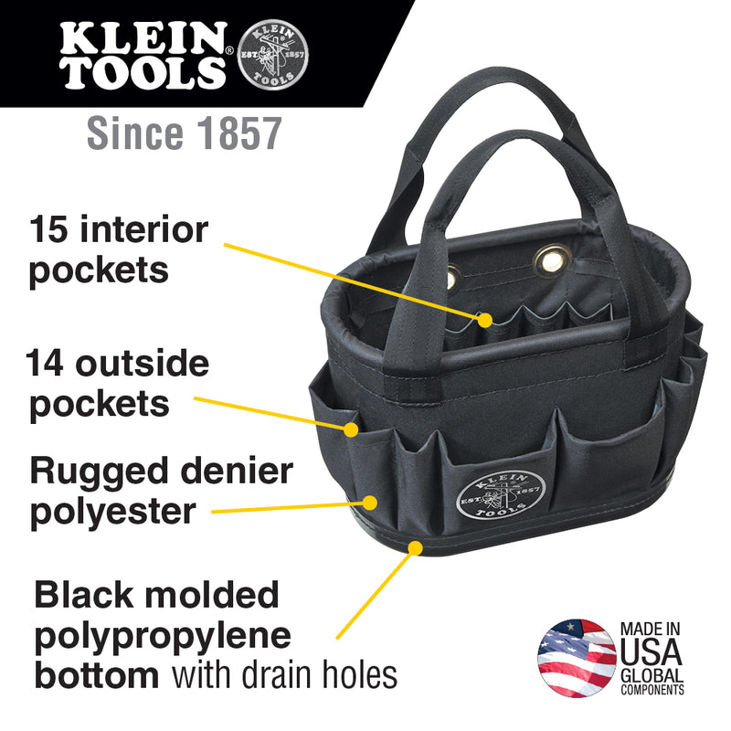 Load image into Gallery viewer, Hard-Body Bucket, 29-Pocket Aerial Bucket, Black
