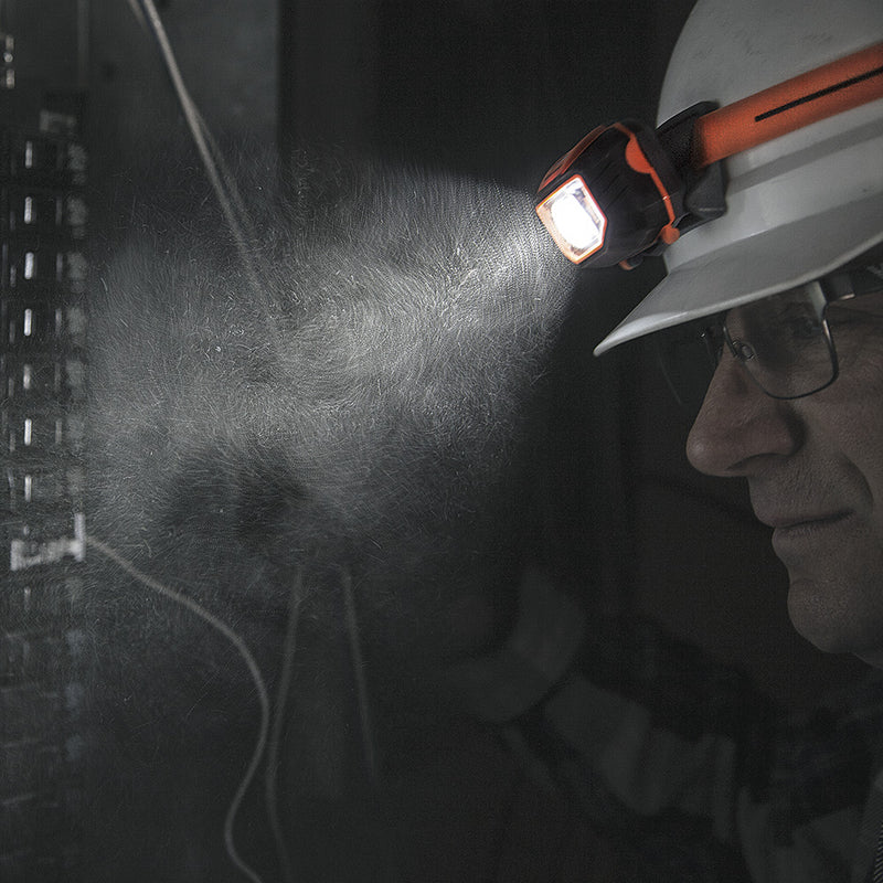 Load image into Gallery viewer, LED Headlamp with Silicone Hard Hat Strap