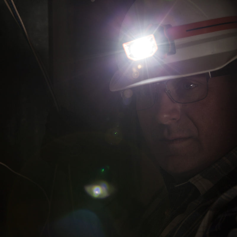 Load image into Gallery viewer, LED Headlamp with Silicone Hard Hat Strap