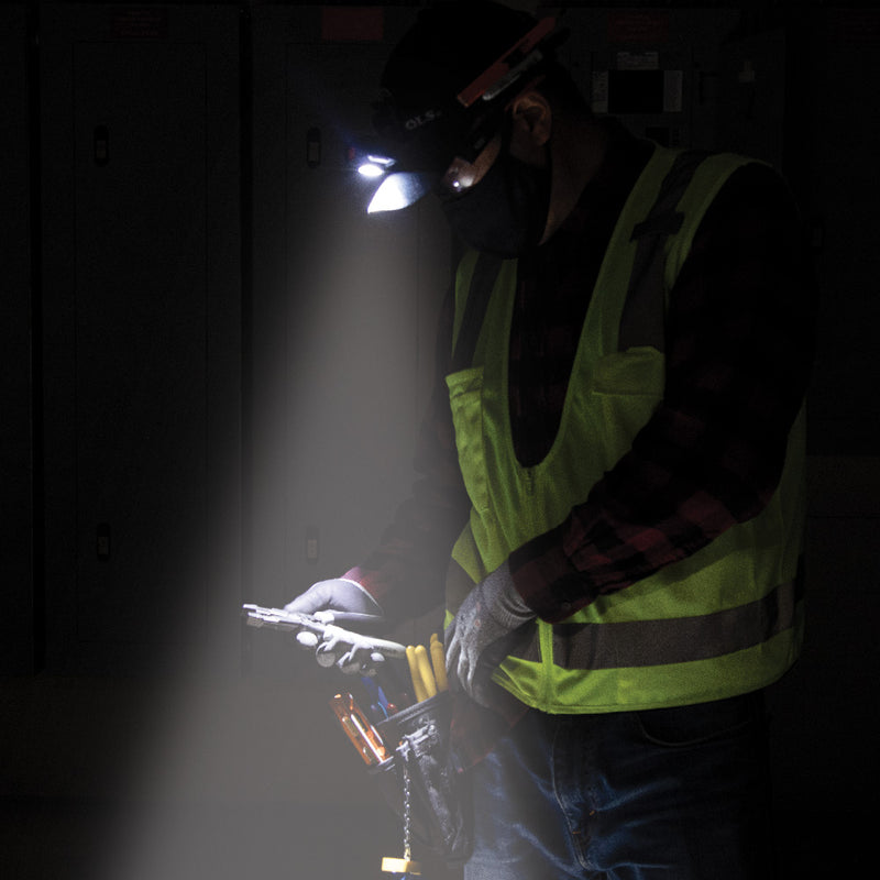 Load image into Gallery viewer, Rechargeable 2-Color LED Headlamp with Adjustable Strap