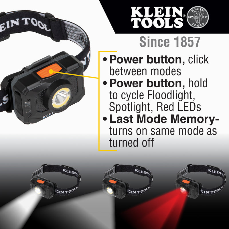 Load image into Gallery viewer, Rechargeable 2-Color LED Headlamp with Adjustable Strap