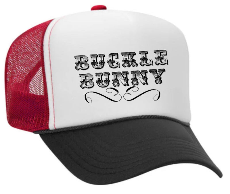 Load image into Gallery viewer, Buckle Bunny Trucker Hat