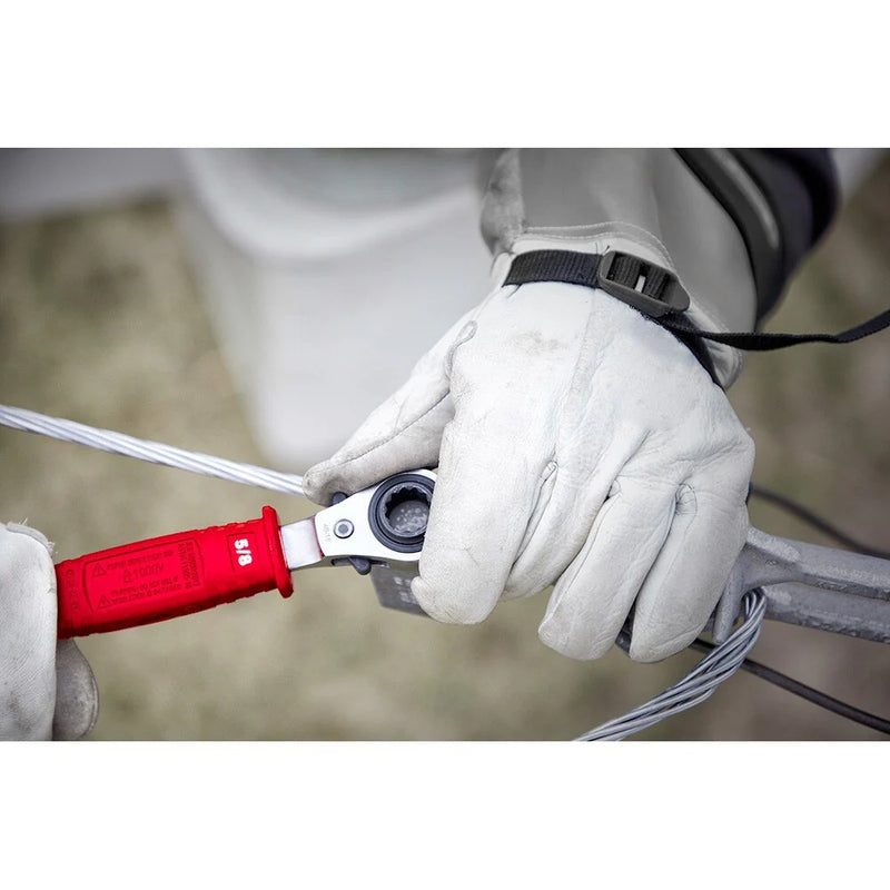 Load image into Gallery viewer, Lineman’s 4in1 Insulated Ratcheting Box Wrench