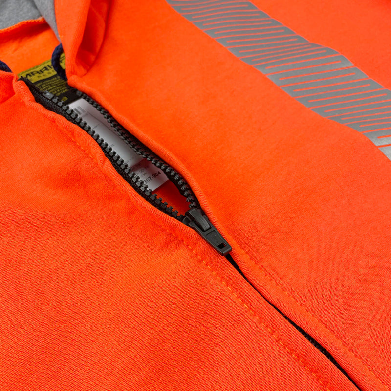 Load image into Gallery viewer, FR Orange Zip-Up Hoodie with CSA Striping