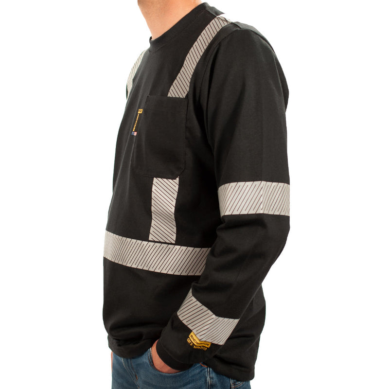 Load image into Gallery viewer, Enhanced Visibility FR Shirt with Silver Striping - X Pattern Back Striping