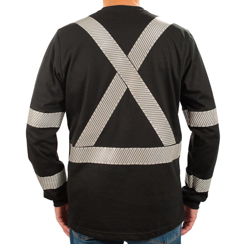 Load image into Gallery viewer, Enhanced Visibility FR Shirt with Silver Striping - X Pattern Back Striping