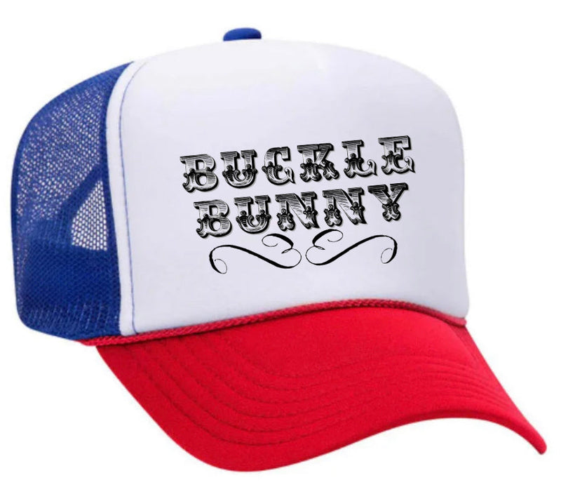 Load image into Gallery viewer, Buckle Bunny Trucker Hat