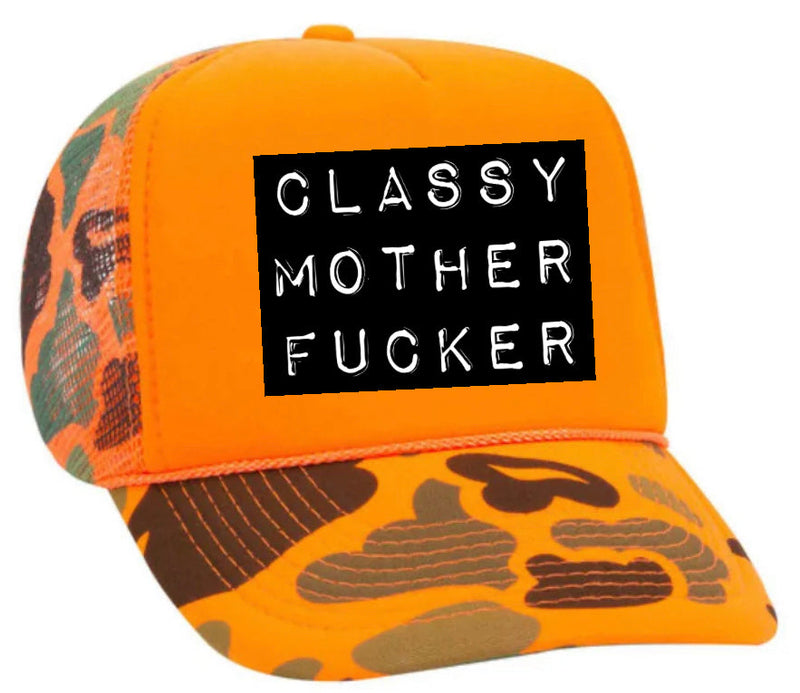 Load image into Gallery viewer, Classy Mother Fucker Block Trucker Hat