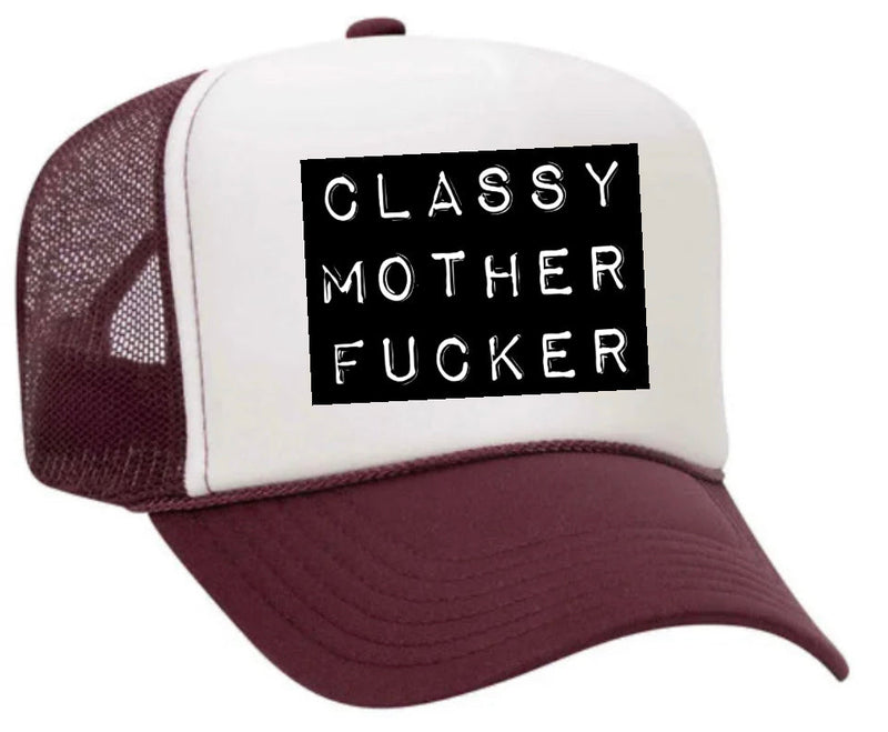 Load image into Gallery viewer, Classy Mother Fucker Block Trucker Hat