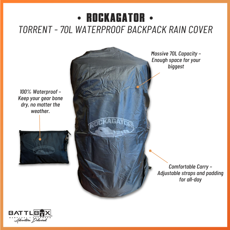 Load image into Gallery viewer, Rockagator TORRENT - 70 Liter Waterproof Backpack Rain Cover