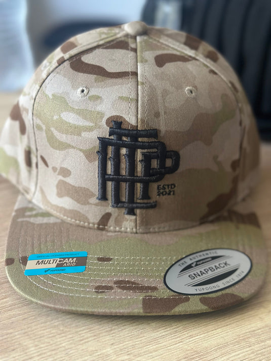 Desert Camo on Black Snapback