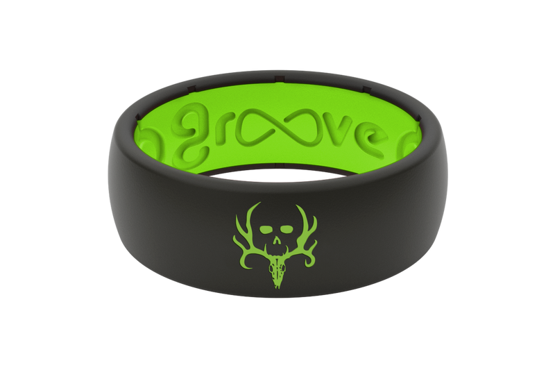 Load image into Gallery viewer, Bone Collector Black & Green Ring