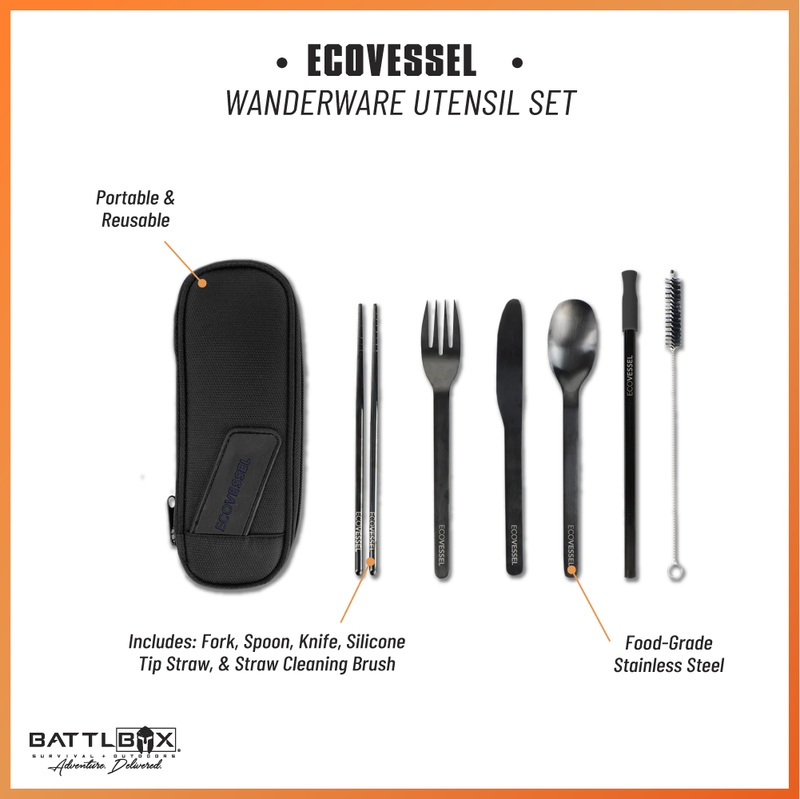 Load image into Gallery viewer, EcoVessel's Wanderware Reusable Stainless Steel Set
