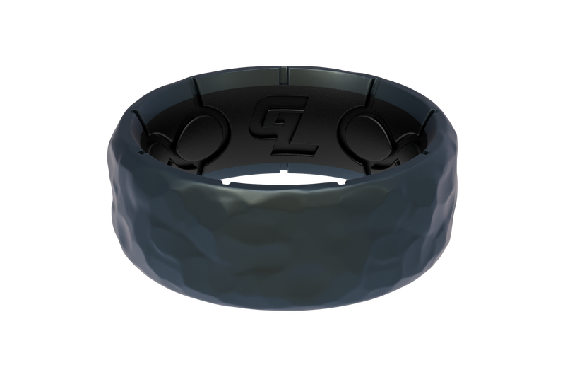 Load image into Gallery viewer, Zeus Hammered Deep Cobalt Ring