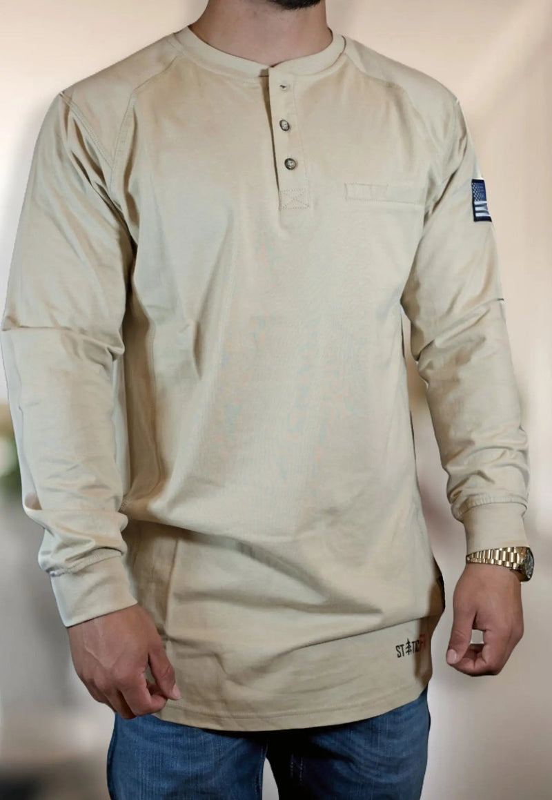 Load image into Gallery viewer, FR 3-Button Henley Shirt - Tan