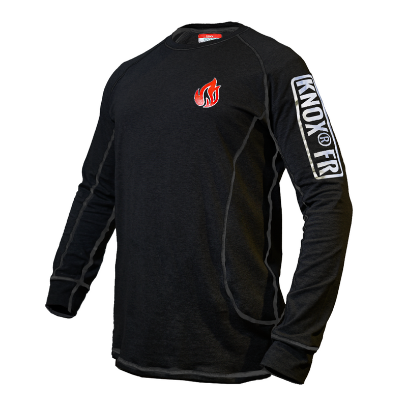 Load image into Gallery viewer, Knox FR Long Sleeve Crew Shirt - Black