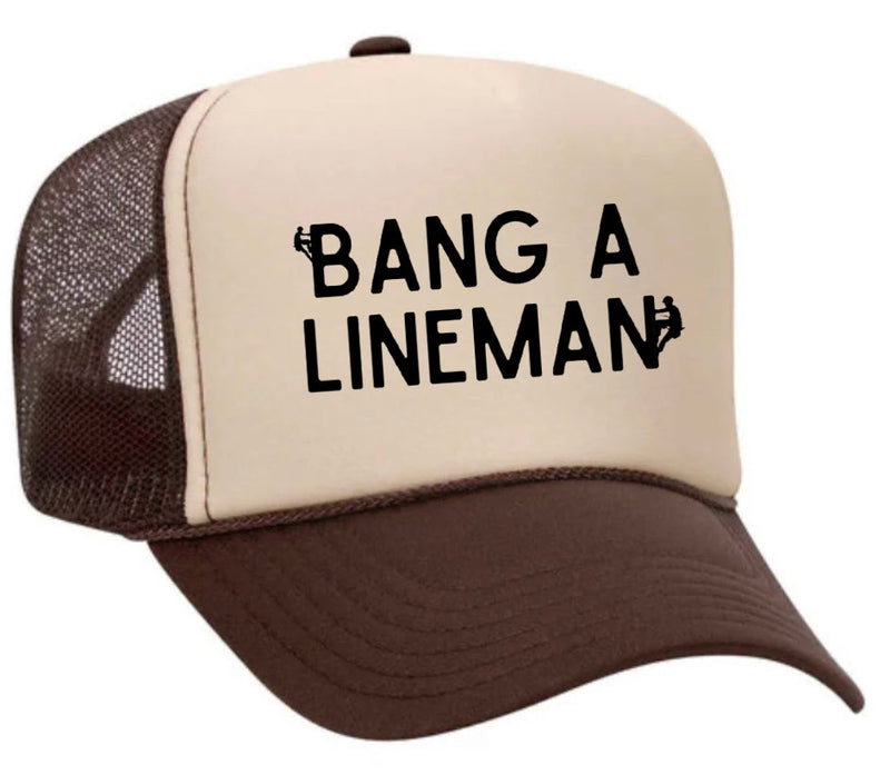 Load image into Gallery viewer, Bang A Lineman Trucker Hat