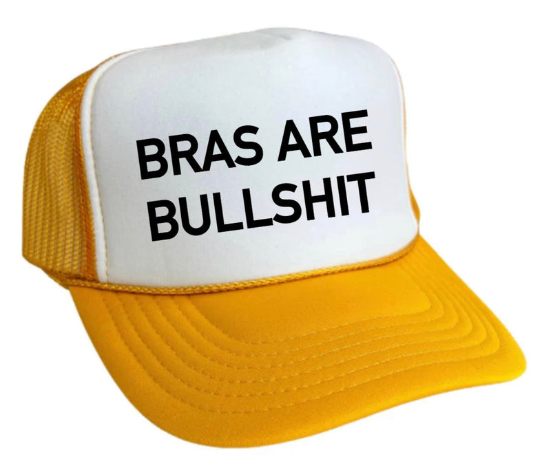 Load image into Gallery viewer, Bras Are Bullshit Trucker Hat