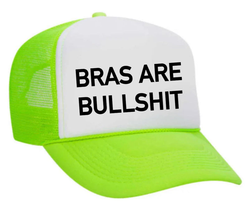 Load image into Gallery viewer, Bras Are Bullshit Trucker Hat