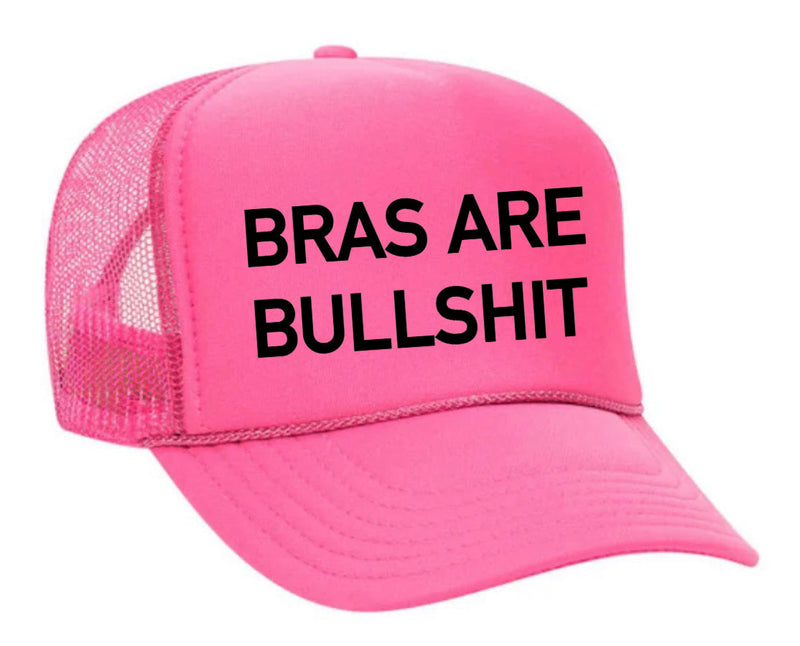 Load image into Gallery viewer, Bras Are Bullshit Trucker Hat