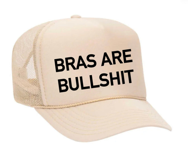 Load image into Gallery viewer, Bras Are Bullshit Trucker Hat