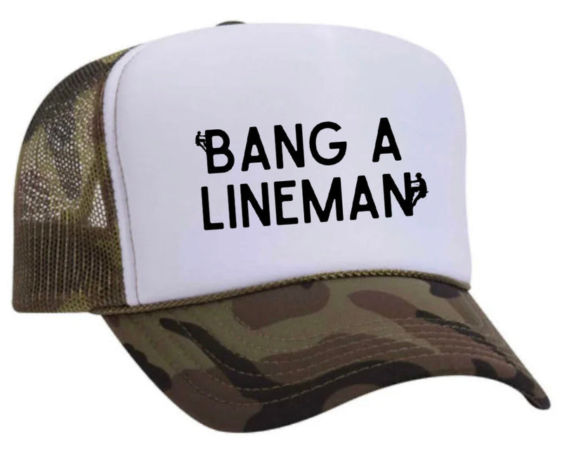 Load image into Gallery viewer, Bang A Lineman Trucker Hat