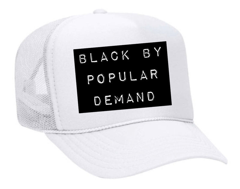 Load image into Gallery viewer, Black by Popular Demand Trucker Hat