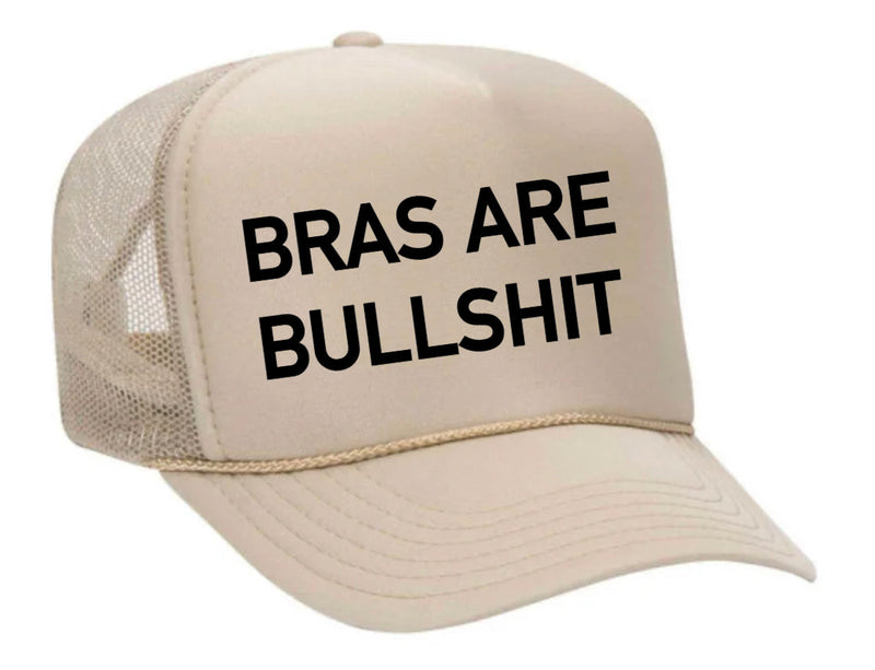 Load image into Gallery viewer, Bras Are Bullshit Trucker Hat