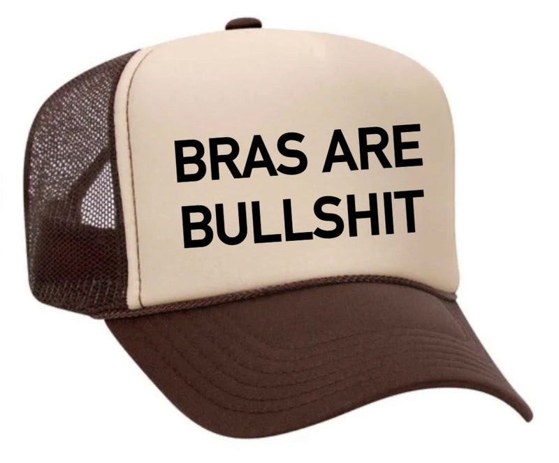Load image into Gallery viewer, Bras Are Bullshit Trucker Hat