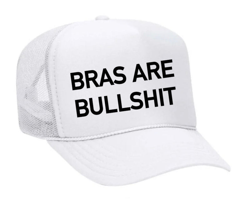 Load image into Gallery viewer, Bras Are Bullshit Trucker Hat