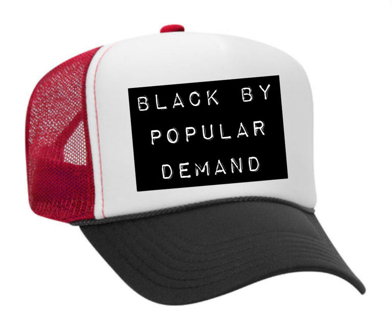 Load image into Gallery viewer, Black by Popular Demand Trucker Hat