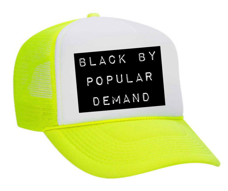 Load image into Gallery viewer, Black by Popular Demand Trucker Hat