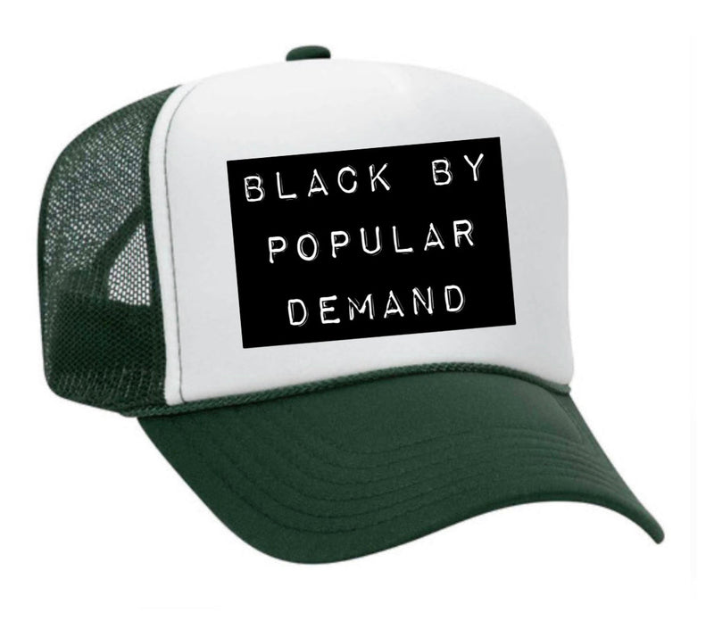 Load image into Gallery viewer, Black by Popular Demand Trucker Hat