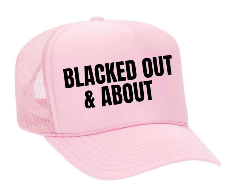 Load image into Gallery viewer, Blacked Out & About Trucker Hat