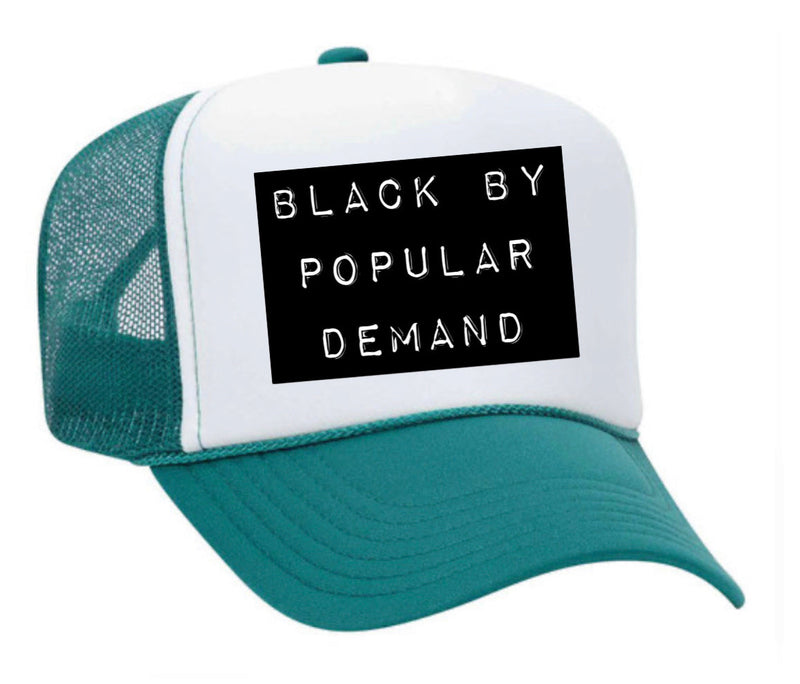 Load image into Gallery viewer, Black by Popular Demand Trucker Hat