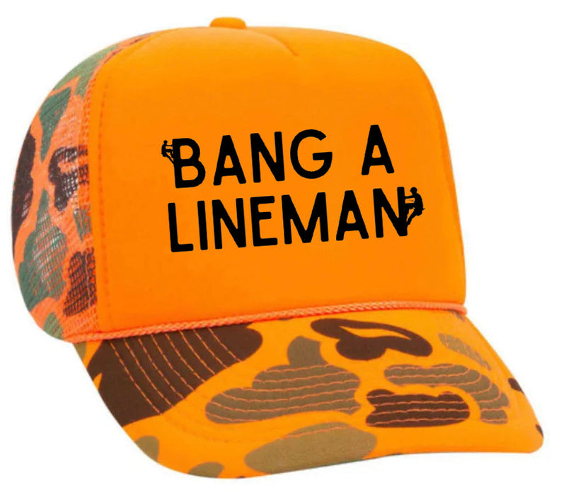 Load image into Gallery viewer, Bang A Lineman Trucker Hat