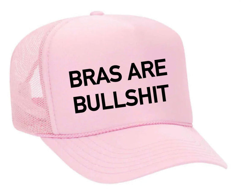 Load image into Gallery viewer, Bras Are Bullshit Trucker Hat
